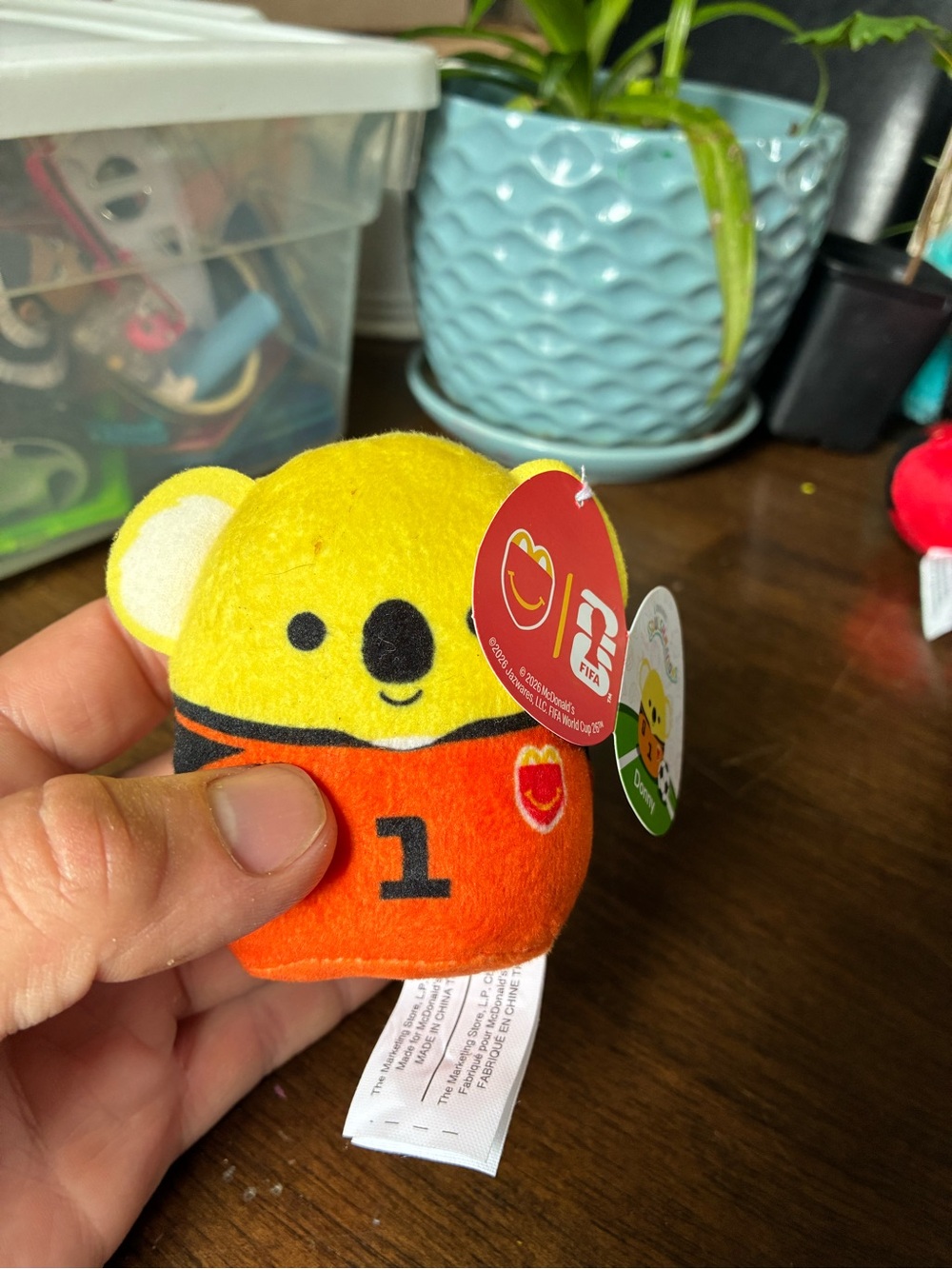 Plush Koala Number 1 Soft Toy - Yellow and Orange